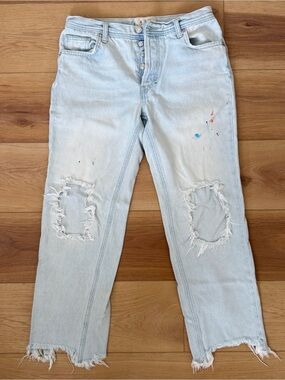 We The Free Distressed Low-rise Jeans